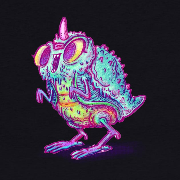 Kaiju Bird Chick Monster by natebear